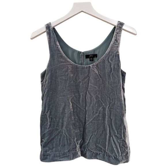 J. CREW Velvet Tank Top in Gentle Sea Women's Size 00 Style J4925 NWT - Picture 7 of 12